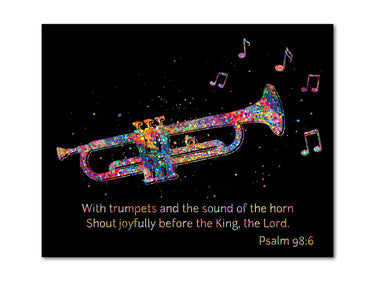 Praise God with trumpet (Psalm 98:6) Poster Print #2